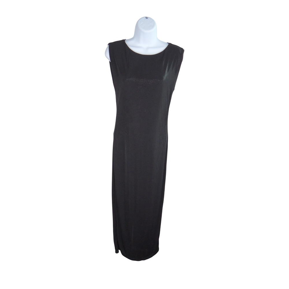 Alice + Olivia Black Metallic Shimmer Mesh Back Maxi Dress C209681323 Mens S